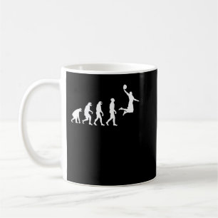 Evolution vom Affenreifen zum menschlichen Basketb Kaffeetasse