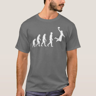Evolution vom Affenreifen zum menschlichen Basketb T-Shirt