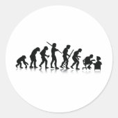 Evolution von Computerberatern Runder Aufkleber (Vorderseite)