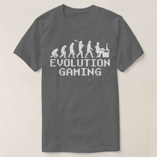 Evolution von Gaming Funny Video Game Gamer Nerd T-Shirt (Design vorne)