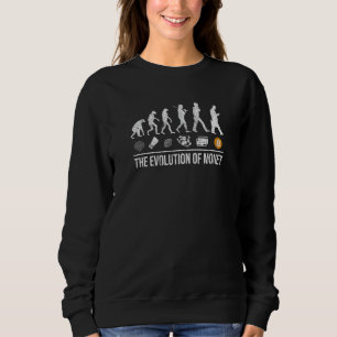Evolution von Geld Bitcoin Elon Btc Musk Krypt Med Sweatshirt