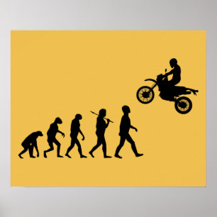 Evolution von Man Motocross Jump Poster