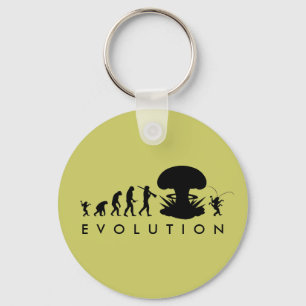 Evolution von Mensch & Kakerlake Lustige Evolution Schlüsselanhänger