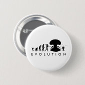 Evolution von Mensch & Schabe Lustiges Evolutionsd Button (Vorne & Hinten)