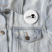 Evolution von Mensch & Schabe Lustiges Evolutionsd Button (Beispiel)