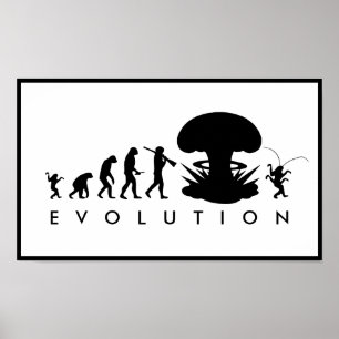 Evolution von Mensch & Schabe Lustiges Evolutionsd Poster