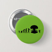 Evolution von Mensch und Kakerlake — Funny Evoluti Button (Vorne & Hinten)