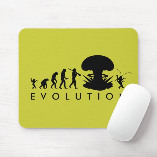 Evolution von Mensch und Kakerlake — Funny Evoluti Mousepad (Mit Mouse)