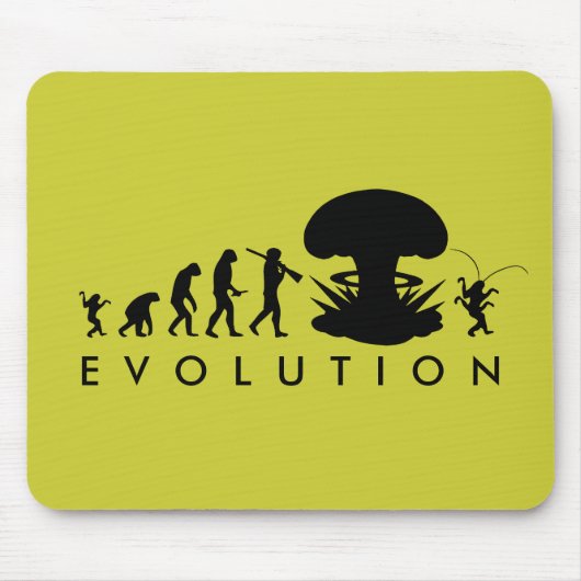 Evolution von Mensch und Kakerlake — Funny Evoluti Mousepad (Vorne)