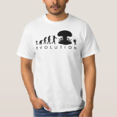 Evolution von Mensch und Kakerlake — Funny Evoluti T-Shirt (Vorderseite)