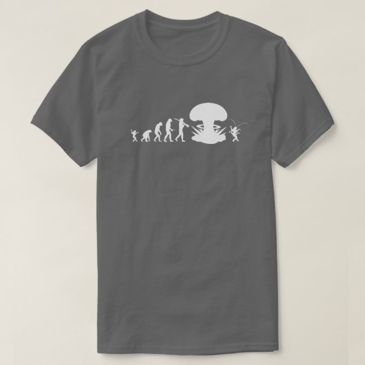 Evolution von Mensch und Kakerlake — Funny Evoluti T-Shirt (Design vorne)
