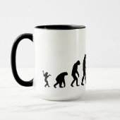 Evolution von Mensch und Kakerlake — Funny Evoluti Tasse (Links)