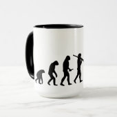 Evolution von Mensch und Kakerlake — Funny Evoluti Tasse (Vorderseite Links)