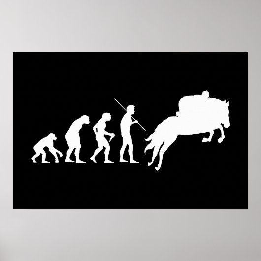 Evolution von Mensch zu Pferd Poster (Vorne)