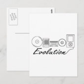 Evolution von Musik Postkarte (Vorne/Hinten)