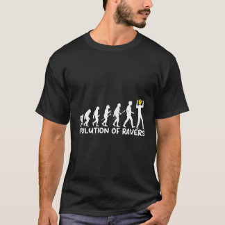 Evolution von Ravers 90er Rave EDM House Techno SM T-Shirt