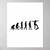 Evolution von Skateboarder Skateboarden Funny Gift Poster (Vorne)