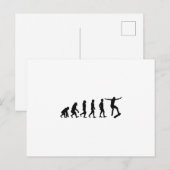 Evolution von Skateboarder Skateboarden Funny Gift Postkarte (Vorne/Hinten)