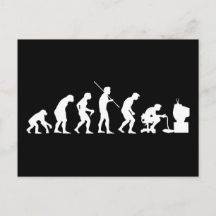 Evolution von Videospielen-Gamer Postkarte