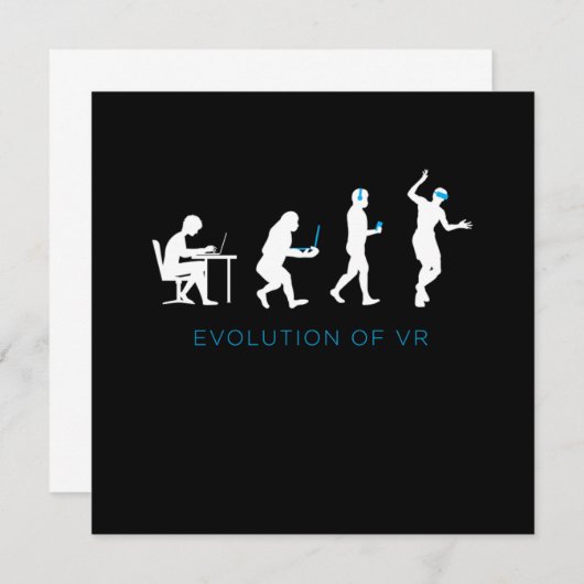 Evolution von VR Virtual Reality Gamer Gaming-Gesc Einladung (Vorne/Hinten)