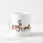 Evolution von Weihnachten Kaffeetasse (Vorderseite Links)