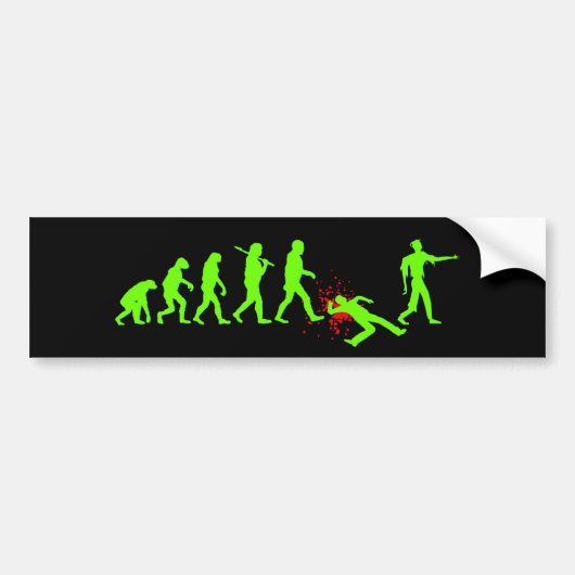 Evolution von Zombies Autoaufkleber (Vorne)