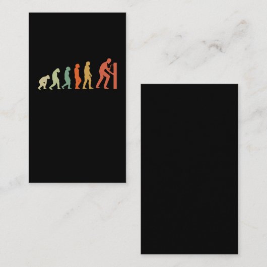 Evolution Welder Retro Handwerker Visitenkarte (Vorne/Hinten)