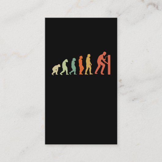 Evolution Welder Retro Handwerker Visitenkarte (Vorderseite)