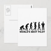 Evolution Weltester Pilot Postkarte (Vorne/Hinten)