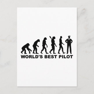 Evolution Weltester Pilot Postkarte