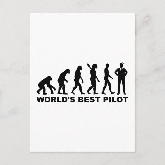 Evolution Weltester Pilot Postkarte (Vorderseite)