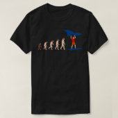 Evolution Wing Foiling Surfen Geschenk Idee 3 T-Shirt (Design vorne)