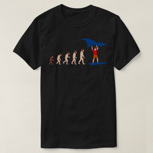 Evolution Wing Foiling Surfen Geschenk Idee 3 T-Shirt (Design vorne)
