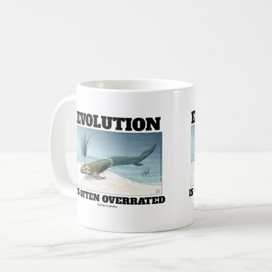 Evolution wird oft überbewertet Fishapod Tiktaalik Kaffeetasse (Vorderseite Links)