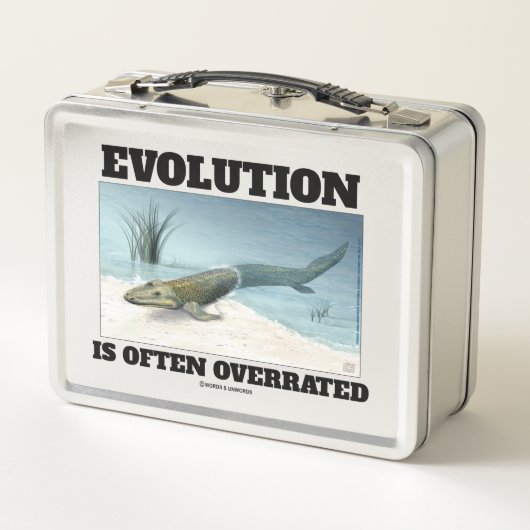 Evolution wird oft überbewertet Fishapod Tiktaalik Metall Brotdose (Rückseite)