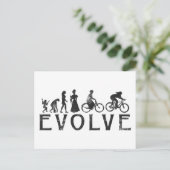 Evolution Womens Bike Postkarte (Stehend Vorderseite)