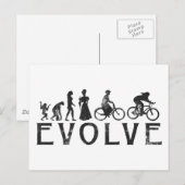 Evolution Womens Bike Postkarte (Vorne/Hinten)