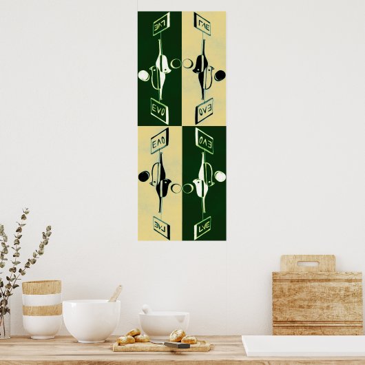 Evolution Yin und Yang Poster (Küche)