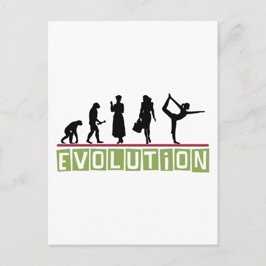 Evolution Yoga-Geschenk Postkarte (Vorderseite)