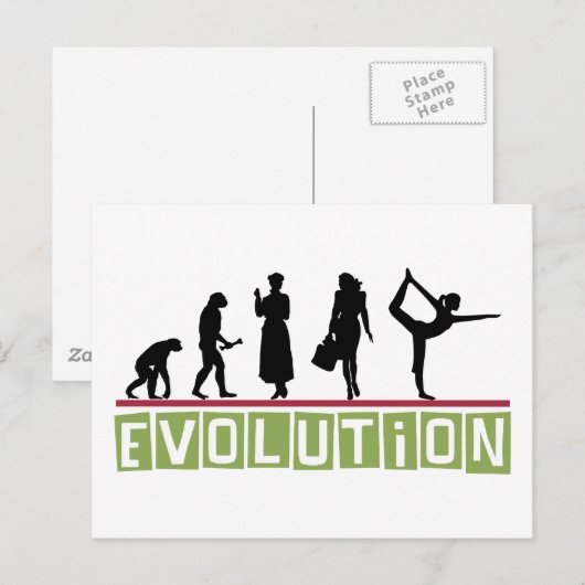 Evolution Yoga-Geschenk Postkarte (Vorne/Hinten)