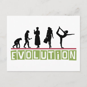 Evolution Yoga-Geschenk Postkarte