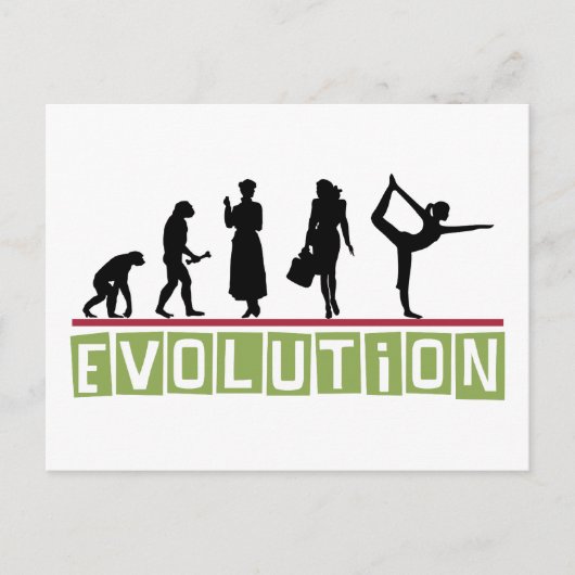 Evolution Yoga-Geschenk Postkarte (Vorderseite)