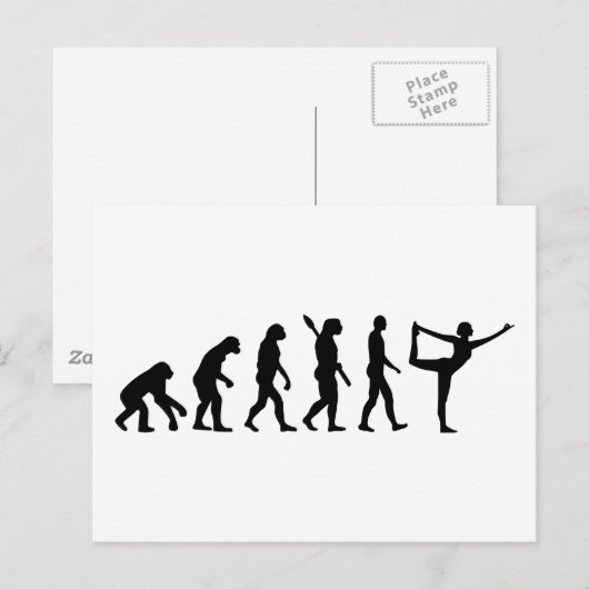Evolution Yoga Postkarte (Vorne/Hinten)