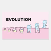 Evolution Zahnsticker Rechteckiger Aufkleber (Vorderseite)