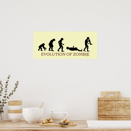 Evolution Zombie Poster (Küche)