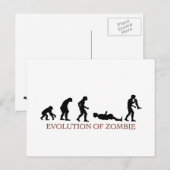 Evolution Zombie Postkarte (Vorne/Hinten)