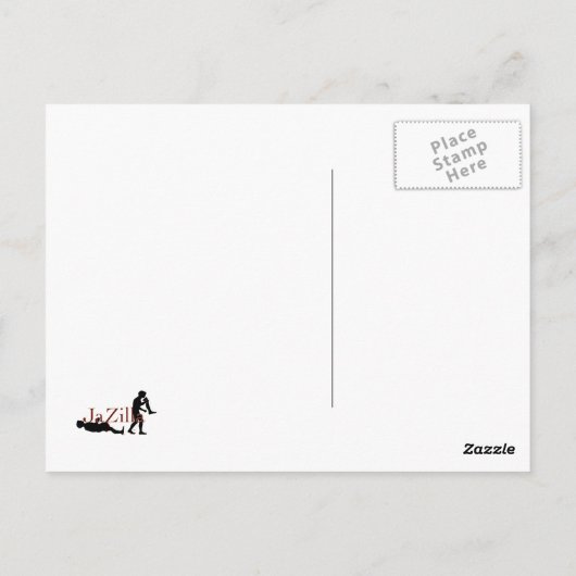 Evolution Zombie Postkarte (Rückseite)