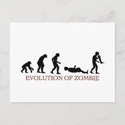 Evolution Zombie Postkarte (Vorderseite)