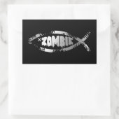 Evolution - Zombie Rechteckiger Aufkleber (Tasche)