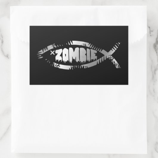 Evolution - Zombie Rechteckiger Aufkleber (Tasche)